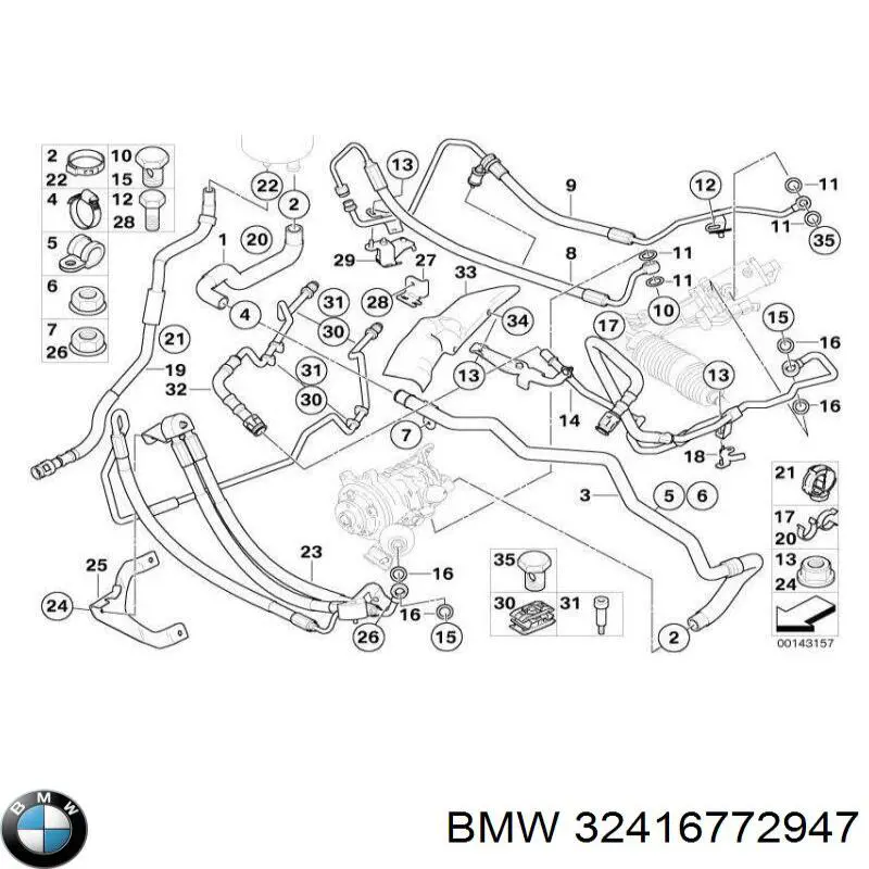 32416772947 BMW Шланг повітряний вентиляції картера