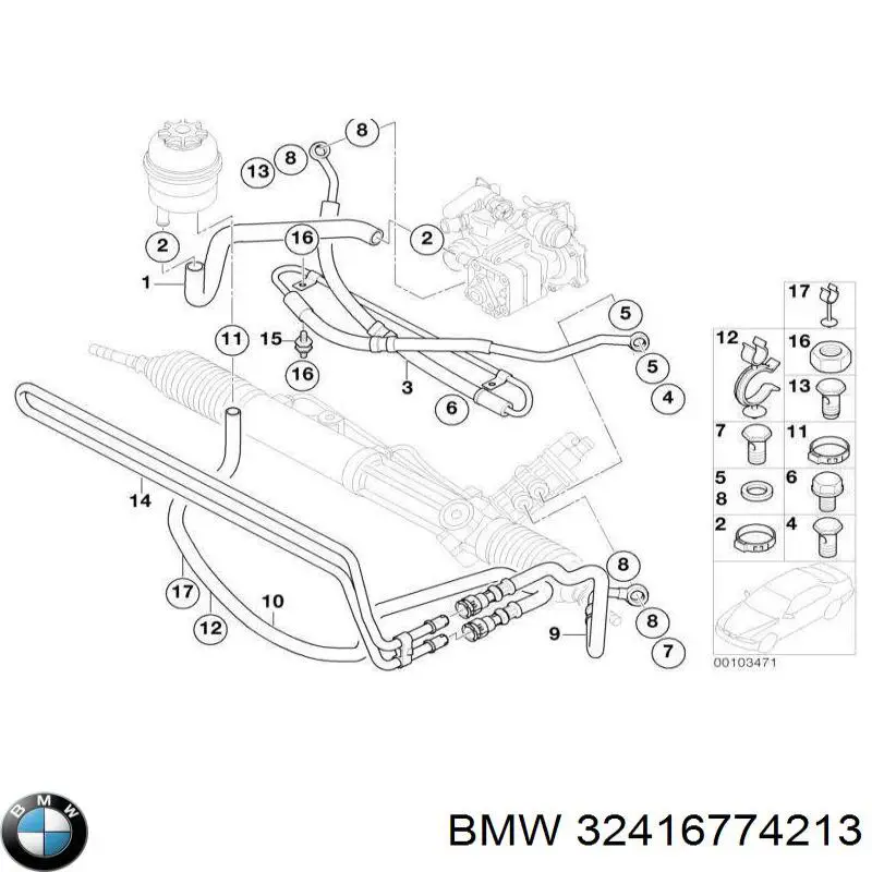 32416774213 BMW Трубка високого тиску ГПК