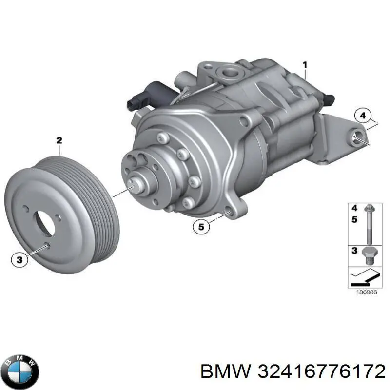 Насос ГПК BMW 32416776172 ціна, від 1846.26 USD
