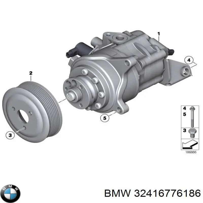 Купити 32416776186 BMW Насос гідравліки