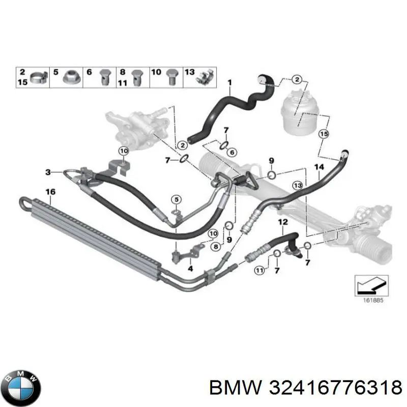 Трубка картера повітряна BMW 32414057601 ціна, від 88.69 USD