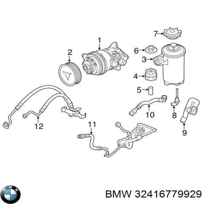 Патрубок високого тиску гідропідсилювача BMW 6786795 ціна, від 39.37 USD