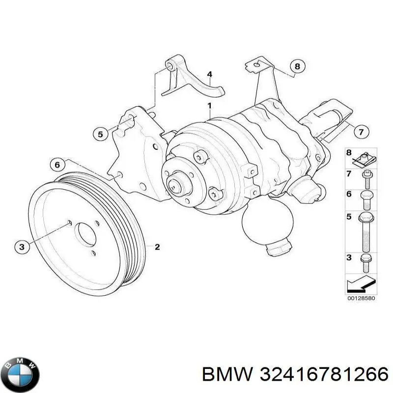 32416781266 BMW насос гідропідсилювача керма (гпк)