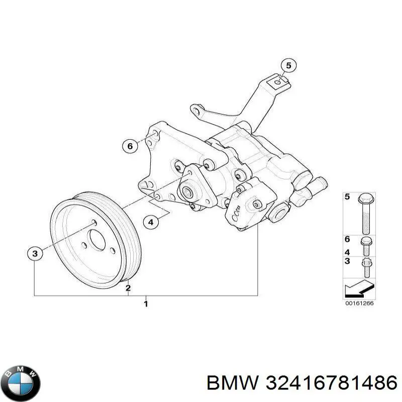 32416781486 BMW насос гідропідсилювача керма (гпк)