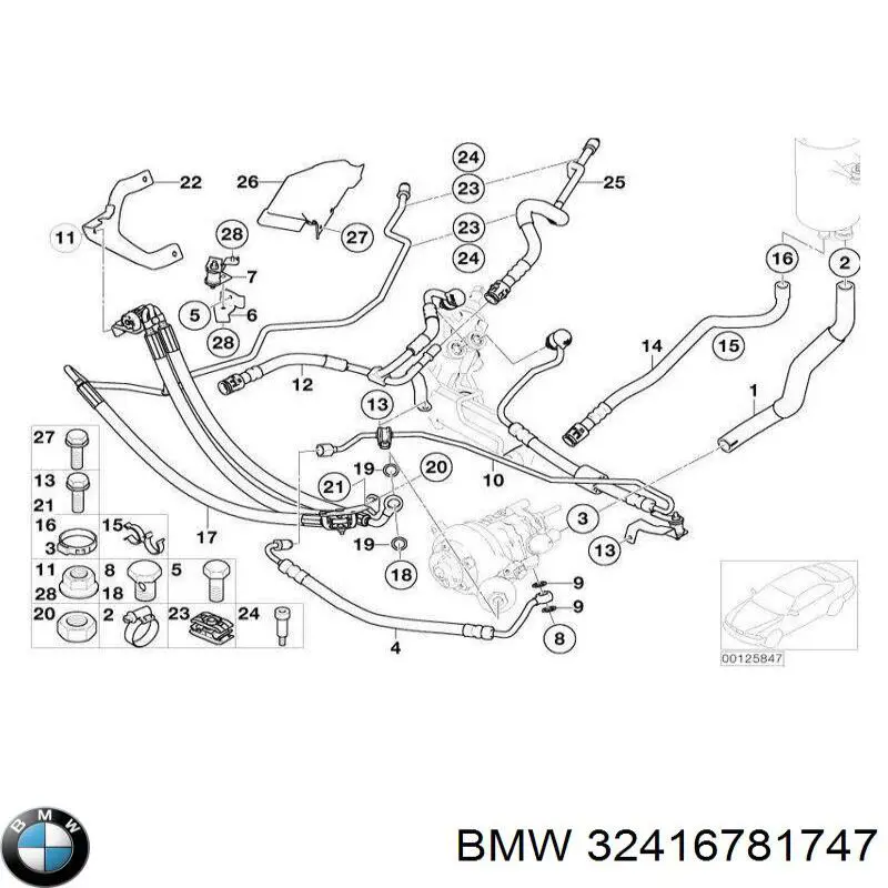 32416781747 BMW Трубка високого тиску ГПК