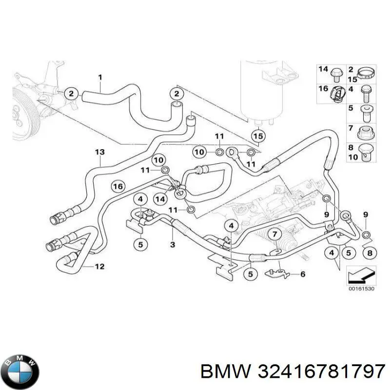 32416770440 BMW Трубка високого тиску ГПК