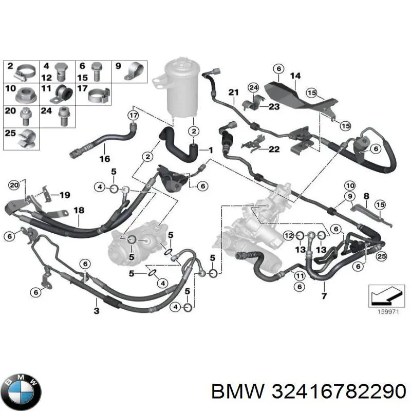 32416782290 BMW Трубка високого тиску ГПК
