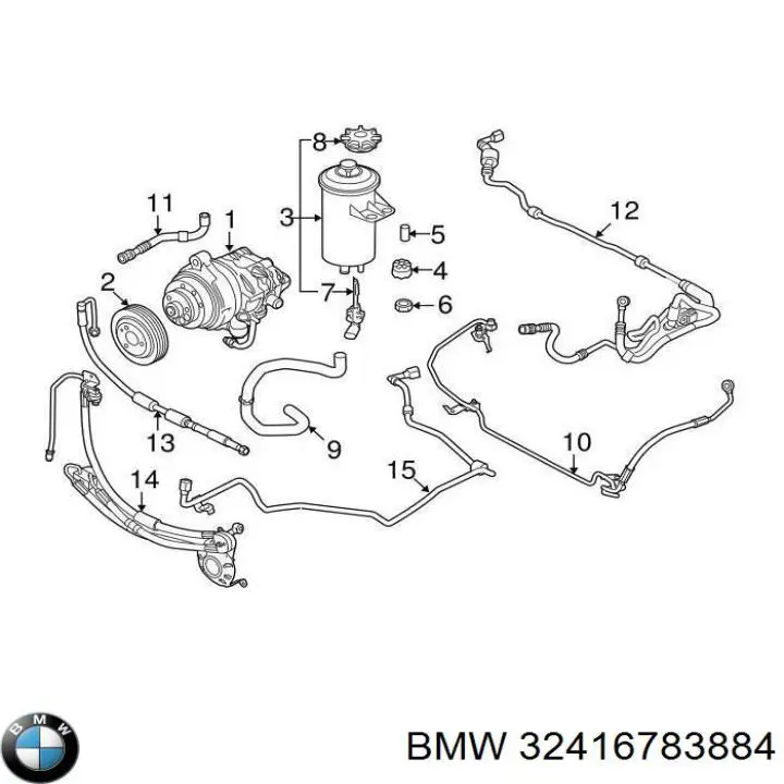 Трубка гідравлічної системи BMW 32416785921 ціна, від 808.46 USD