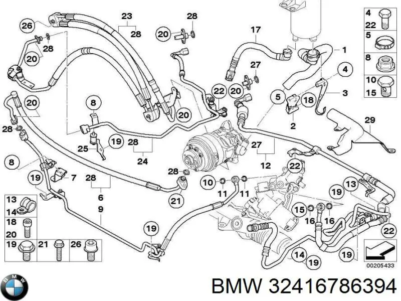 32416786394 BMW Трубка високого тиску ГПК