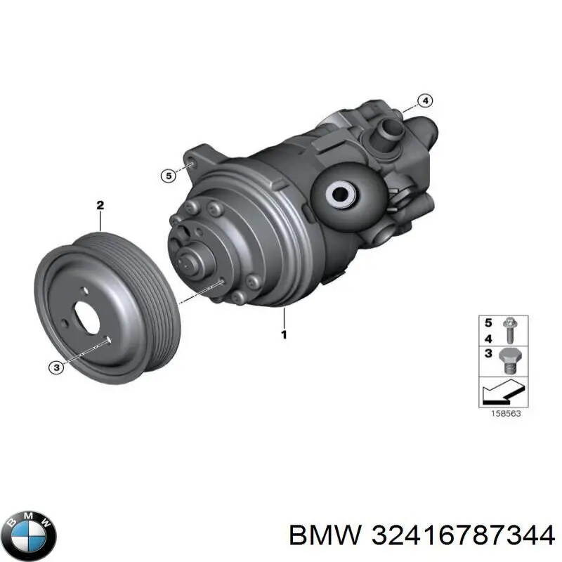 32416787344 BMW Насос гідропідсилювача