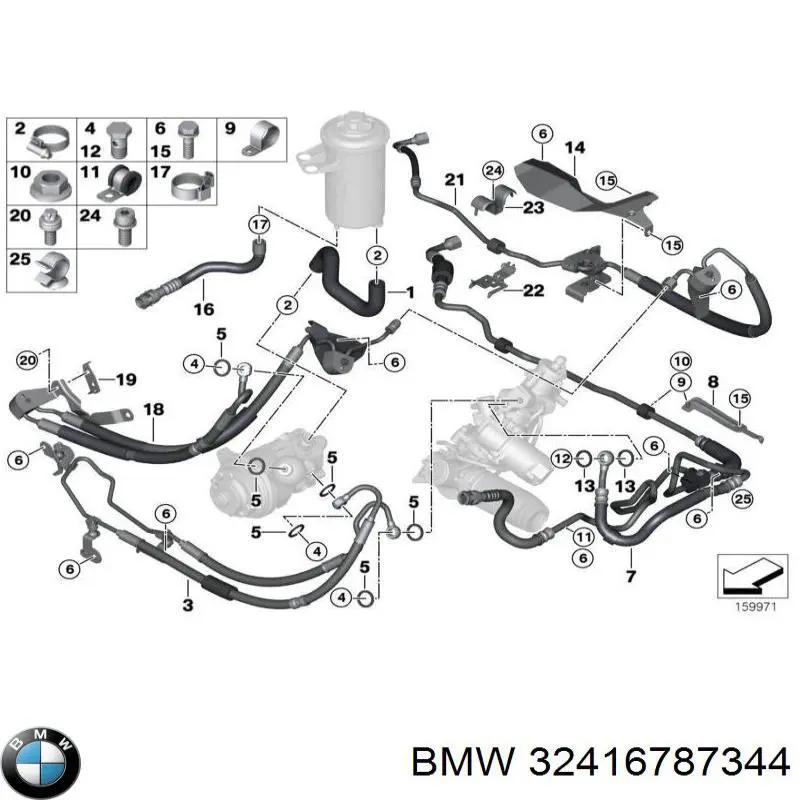 Насос ГПК BMW 32416787344 ціна, від 1417.49 USD