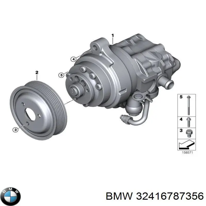 Насос ГПК BMW 32416787356 ціна, від 256.21 USD
