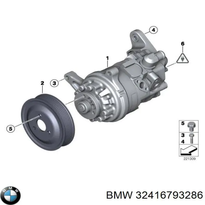 32416793286 BMW Насос гідропідсилювача