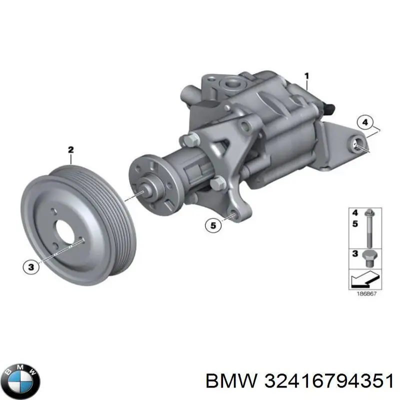 32416776182 BMW Насос гідропідсилювача