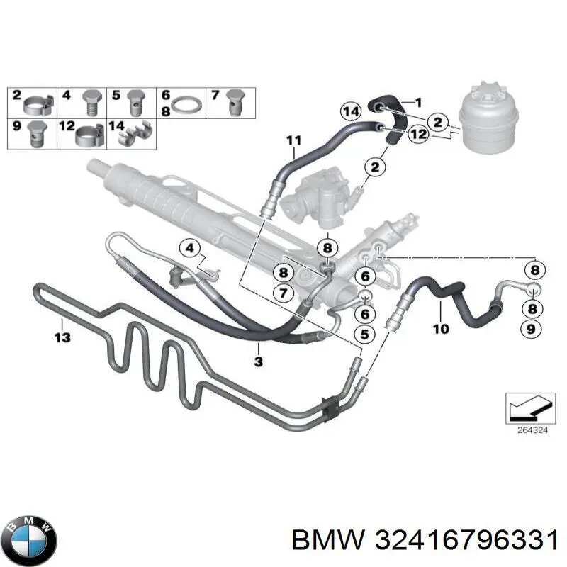 Трубка картера повітряна BMW 32416796331 ціна, від 82.35 USD