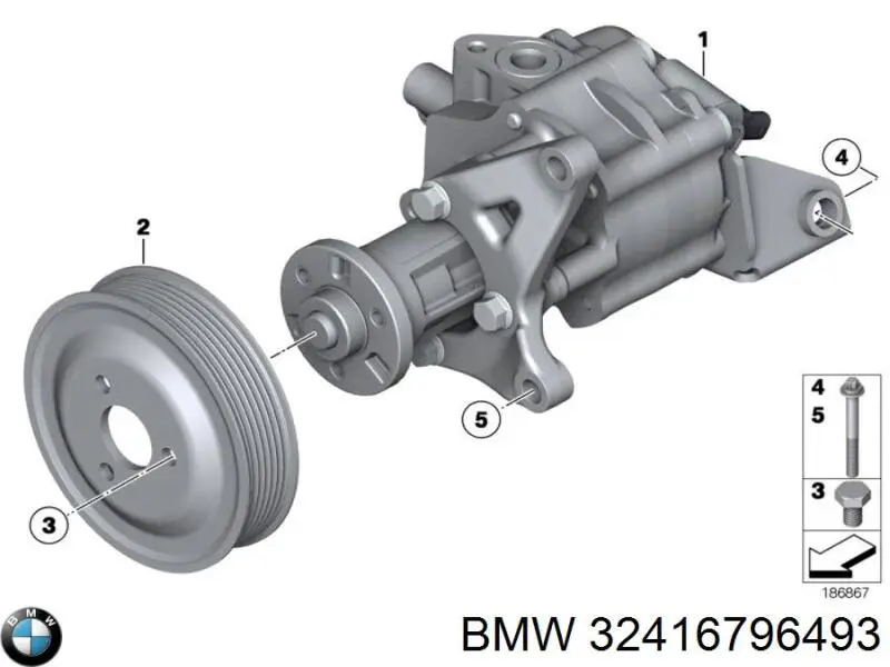Насос ГПК BMW 32416789547 ціна, від 141.72 USD
