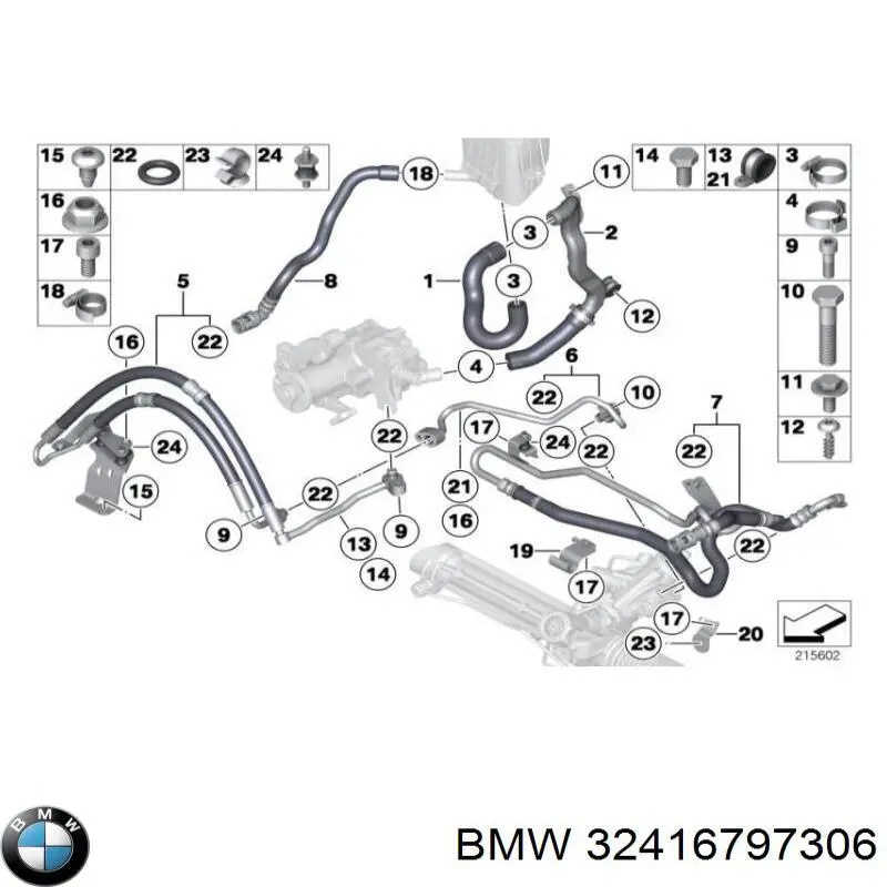 Купити 32416797306 BMW Шланг для видалення повітря