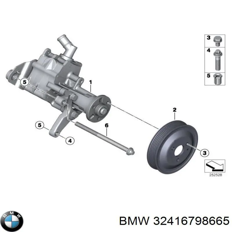 32414079448 BMW насос гідропідсилювача керма (гпк)