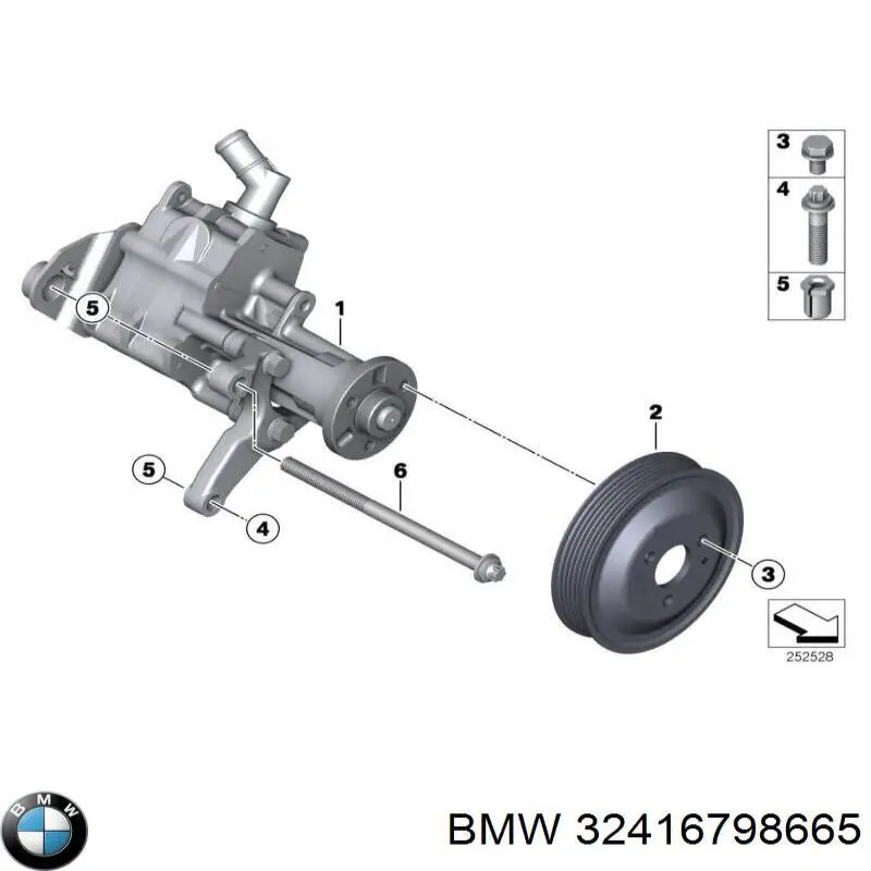 Насос гідропідсилювача керма (ГПК) 32416798665 BMW