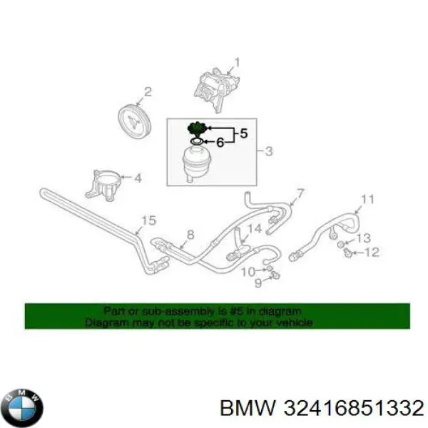 Кришка/пробка розширювального бачка 32416851332 BMW