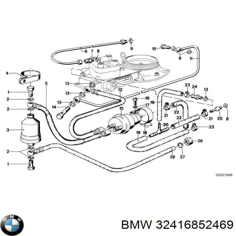 32416852469 BMW Болт трубки турбіни подачі масла