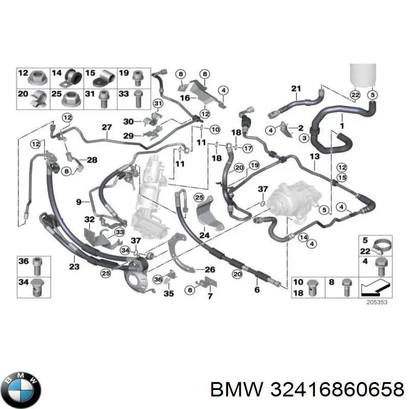 32416860658 BMW Кільце приймальної труби глушника