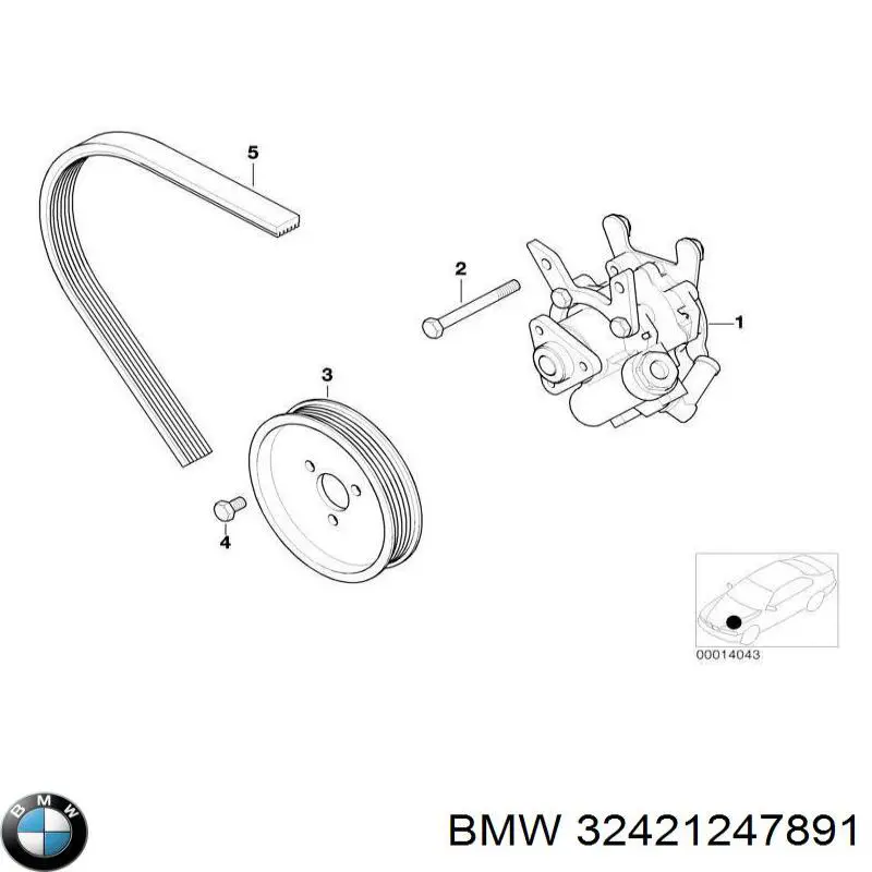 Шків насосу гідропідсилювача керма (ГПК) BMW 32421247891 ціна, від 8.29 USD