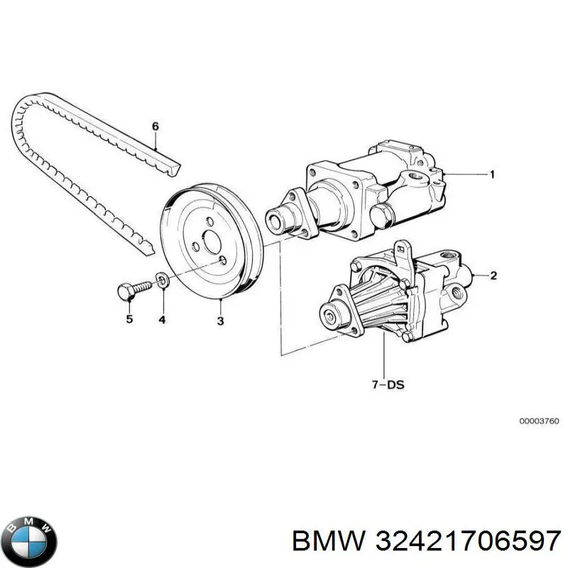 32421706597 BMW ремінь приводний, агрегатів