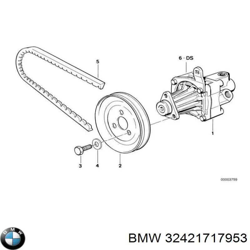 32421717953 BMW ремінь приводний, агрегатів