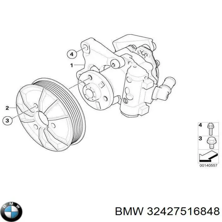 Шків водяної помпи 32427516848 BMW