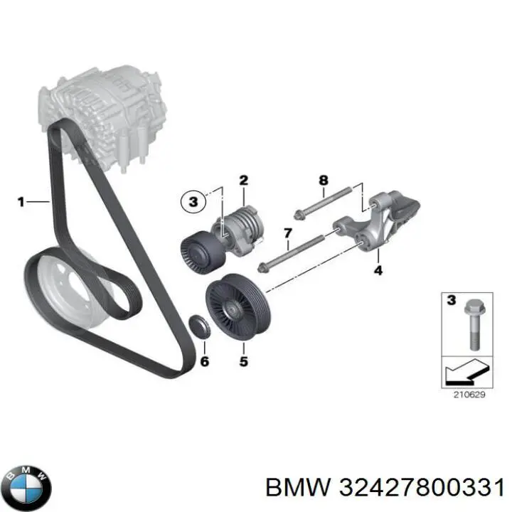 Купити 32427800331 BMW Шків насосу гідропідсилювача керма (ГПК)