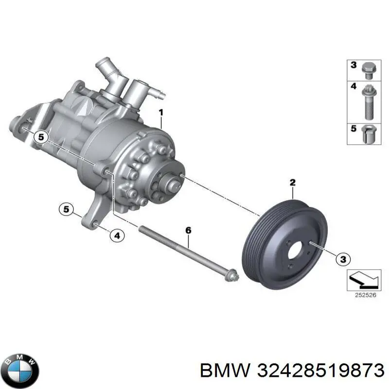 Шків водяної помпи 32428519873 BMW