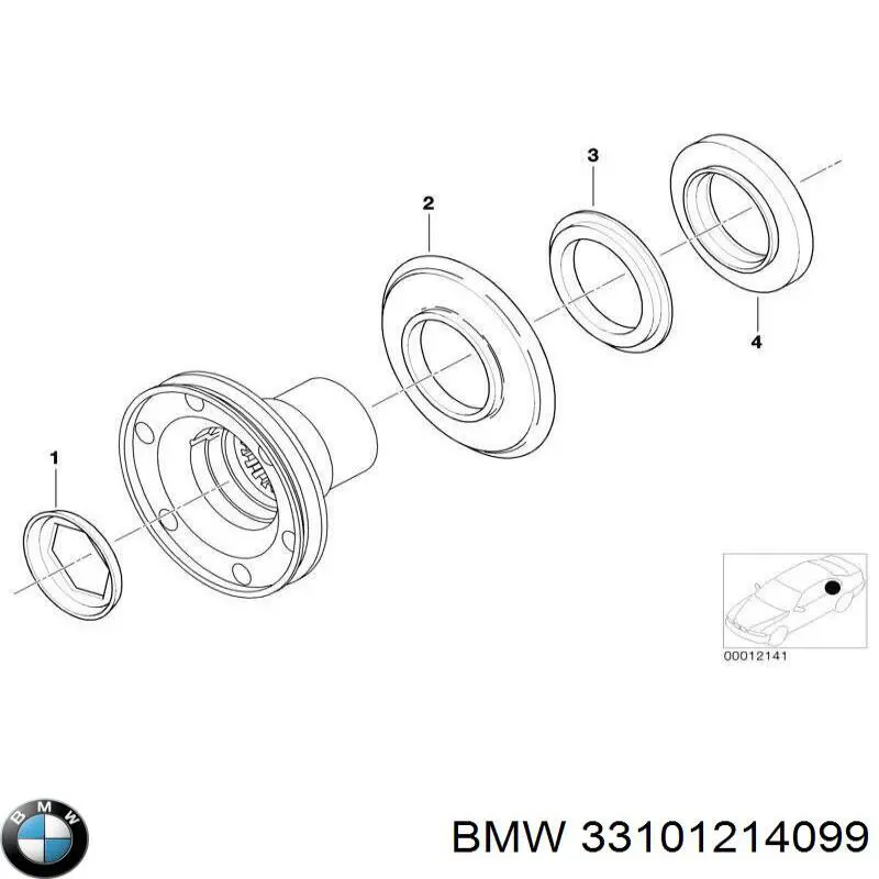 Сальник хвостовика редуктора заднього моста BMW 33101214099 ціна, від 9.75 USD