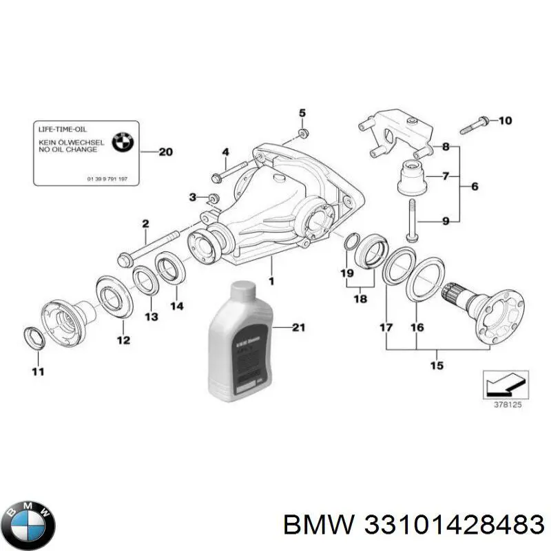 33101428483 BMW Міст середній в зборі
