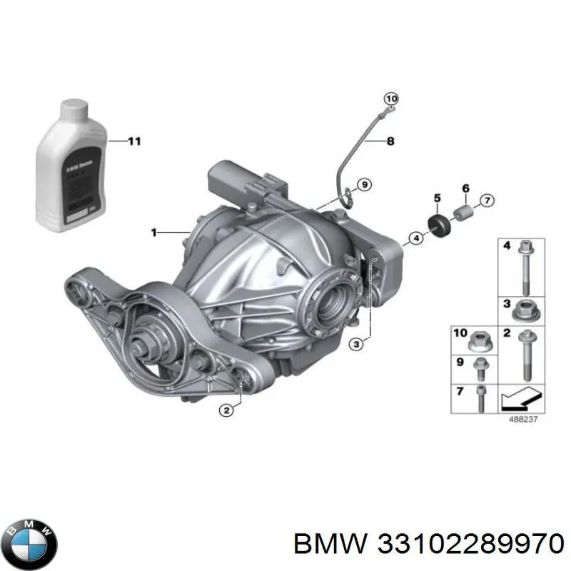 Редуктор колісний моста заднього BMW 33102289970 ціна, від 225.73 USD