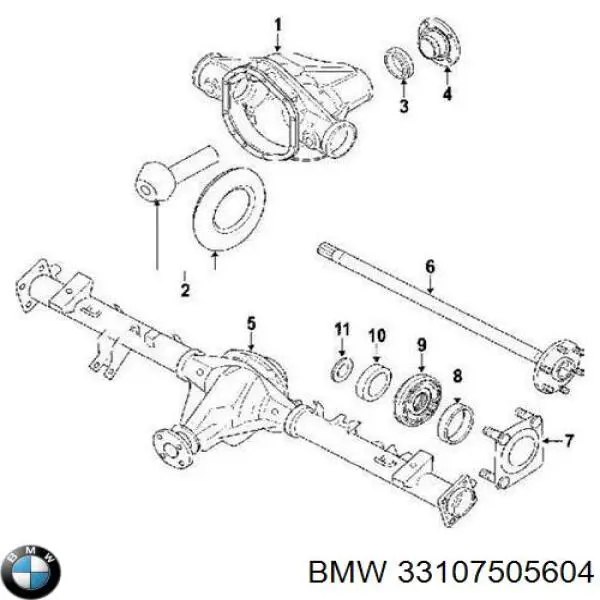 Сальник редуктора заднього моста BMW 33107505604 ціна, від 9.25 USD