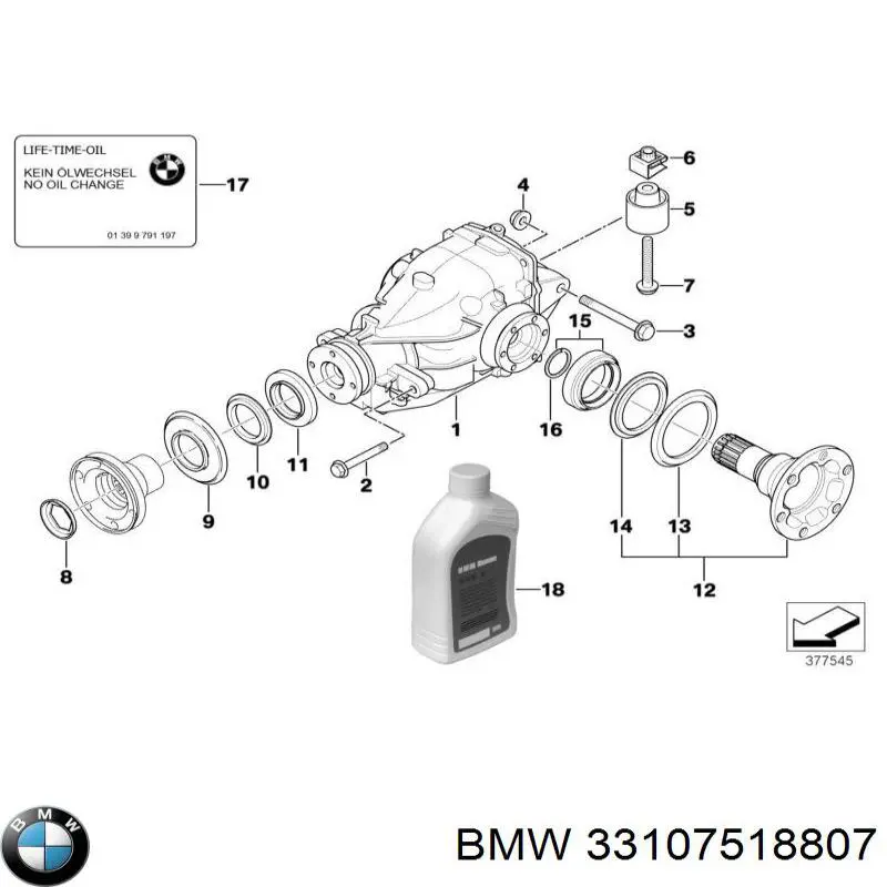 Міст задній в зборі BMW 33107518807 ціна, від 164.67 USD