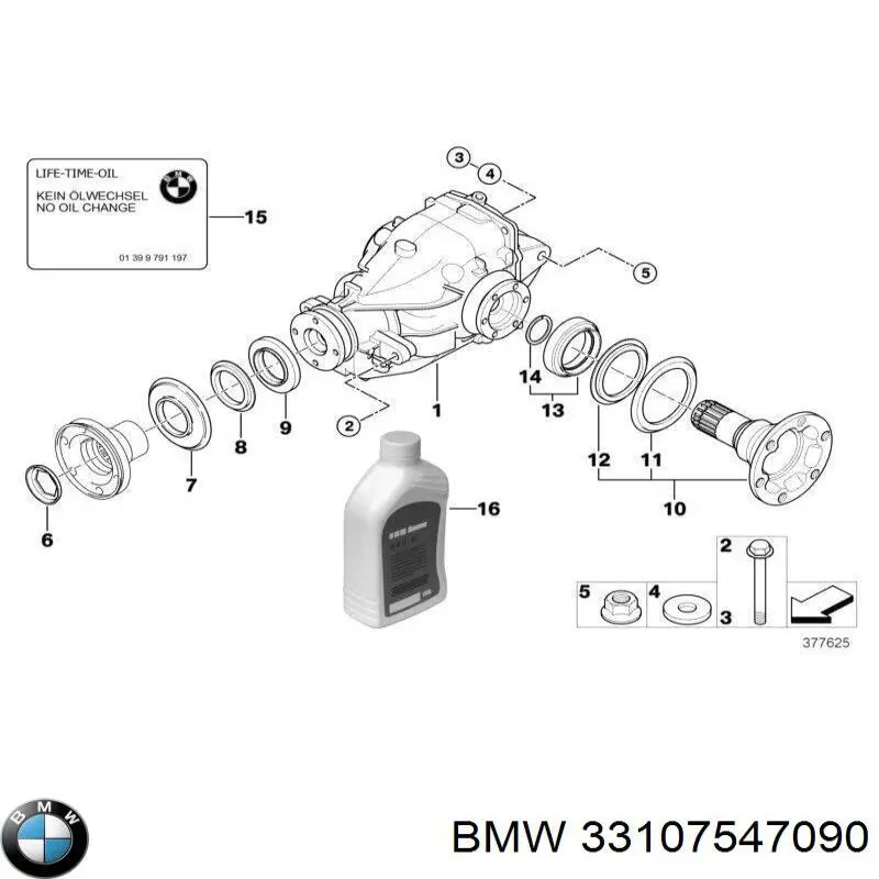 Редуктор середнього моста (головна передача) BMW 33107547090 ціна, від 3082.27 USD