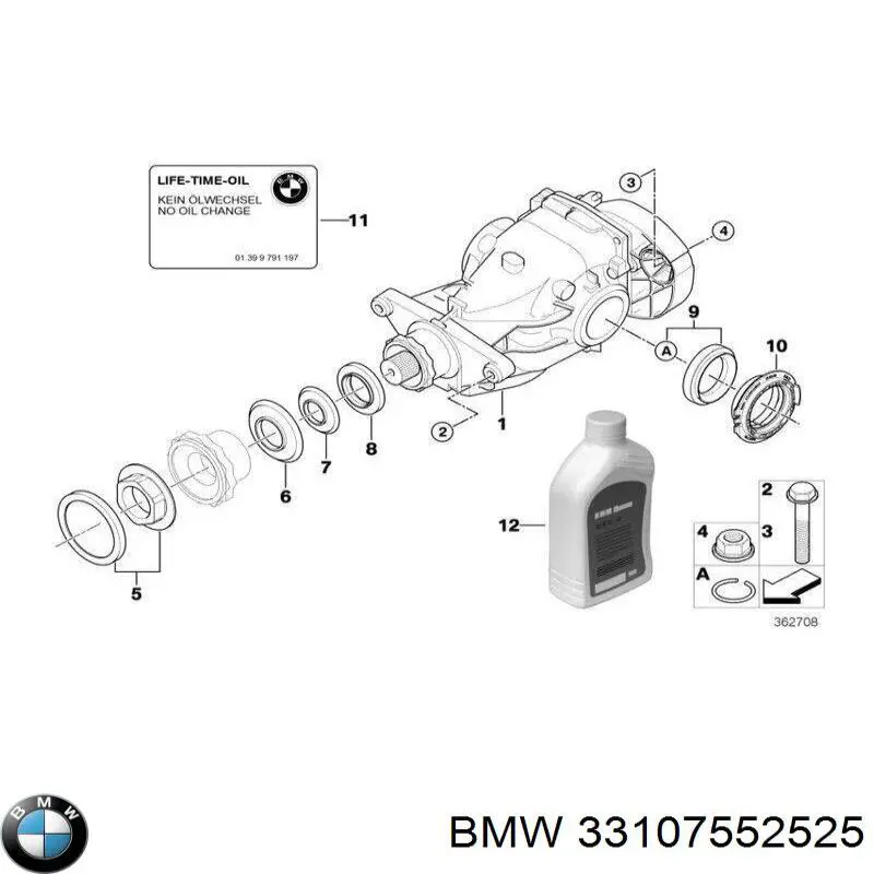 Редуктор колісний моста заднього BMW 33107602981 ціна, від 2328.06 USD