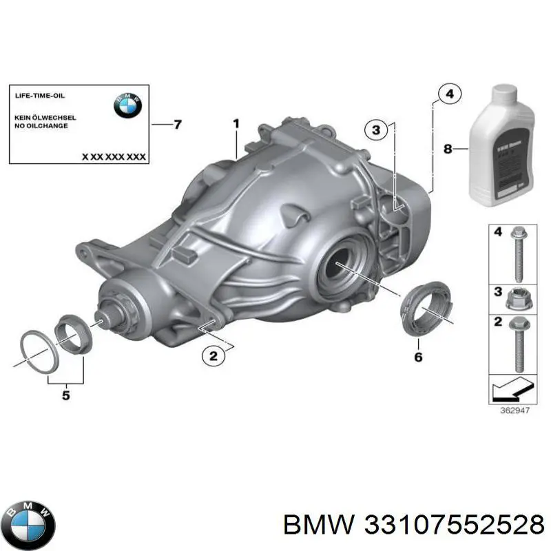 Редуктор колісний моста заднього BMW 33107552528 ціна, від 11.91 USD