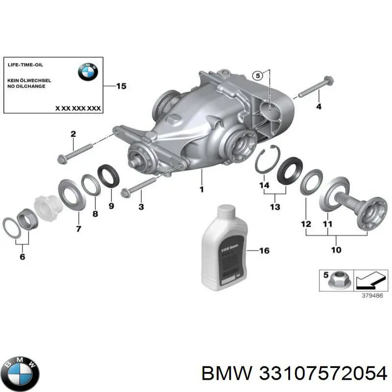 Редуктор колісний моста заднього BMW 33107572054 ціна, від 524.50 USD