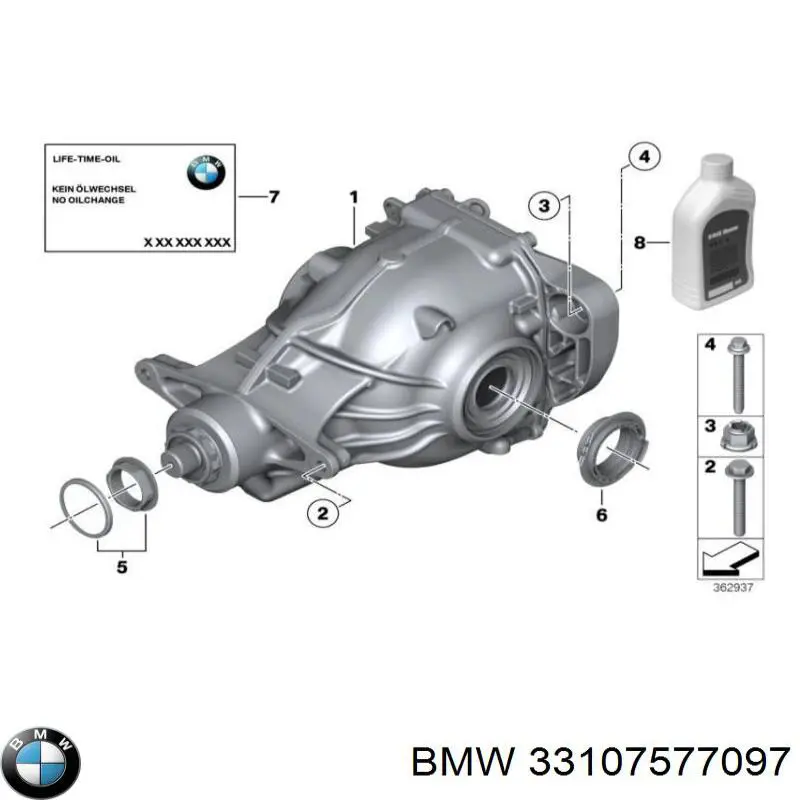 33107577097 BMW Задній редуктор