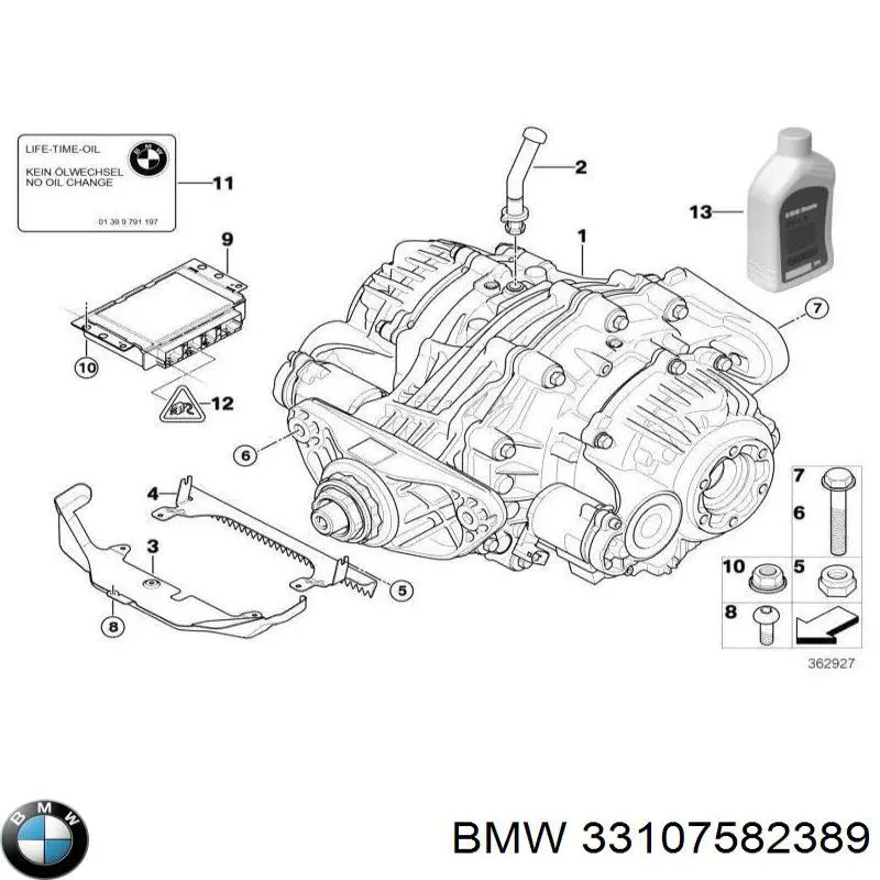 33107582389 BMW Міст середній в зборі
