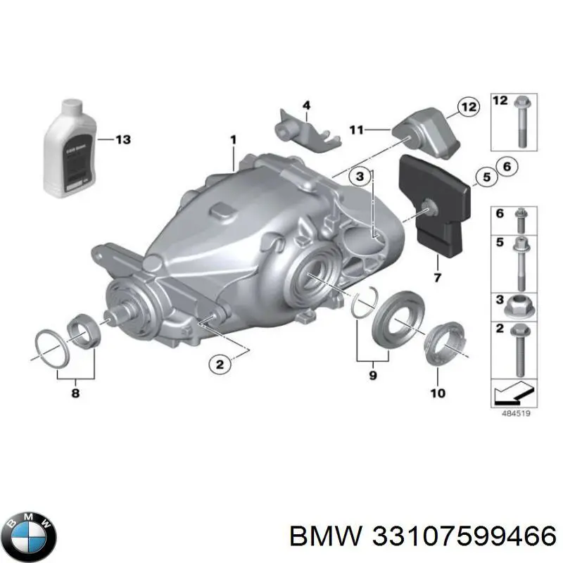 33107599466 BMW Задній редуктор