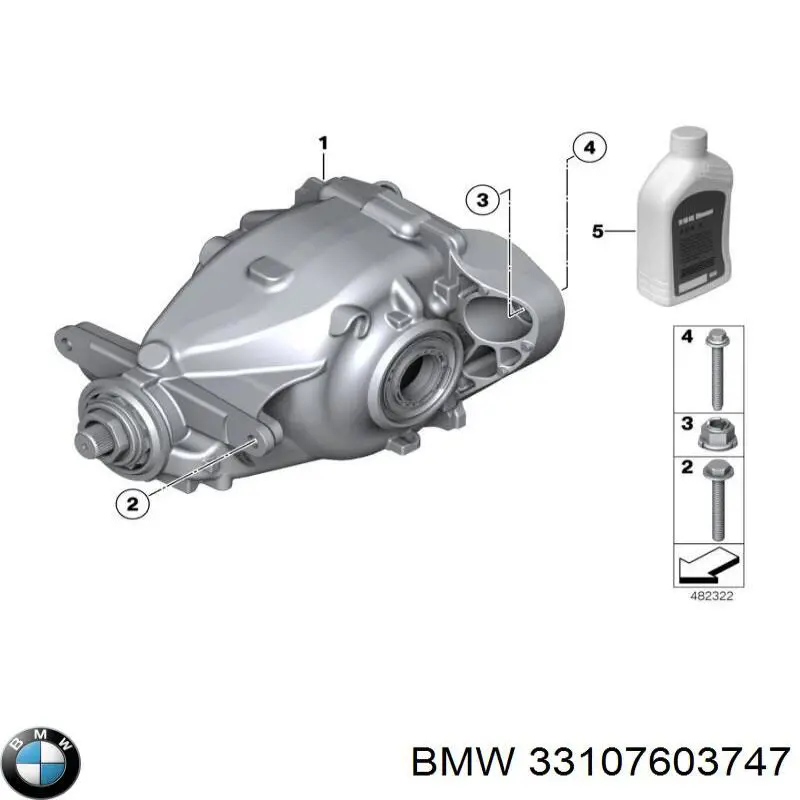 7514992 BMW Задній редуктор