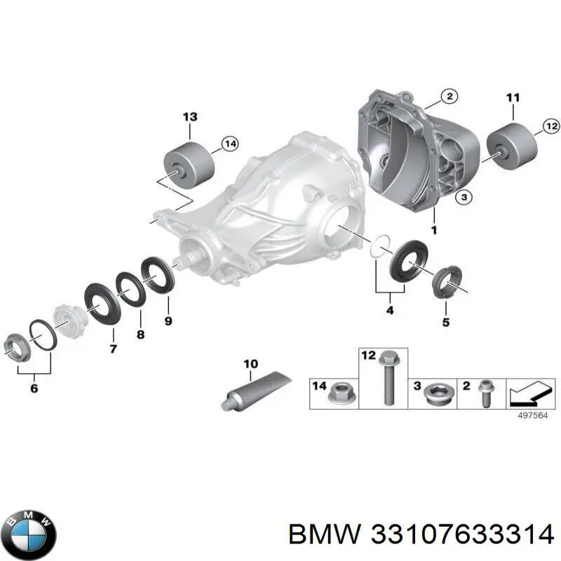Відбійник заднього моста BMW 33107633314 ціна, від 129.20 USD