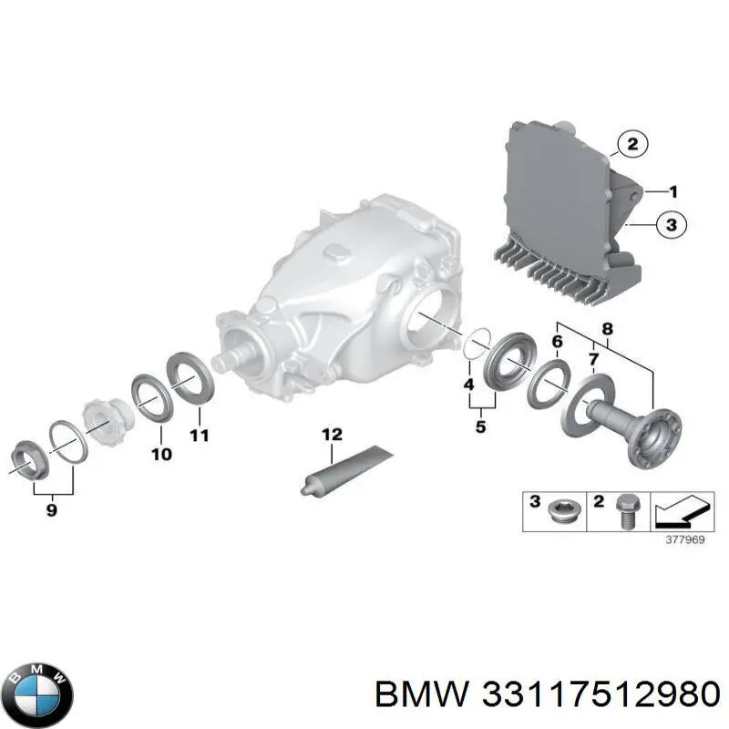 33117512980 BMW Кришка коробки передач