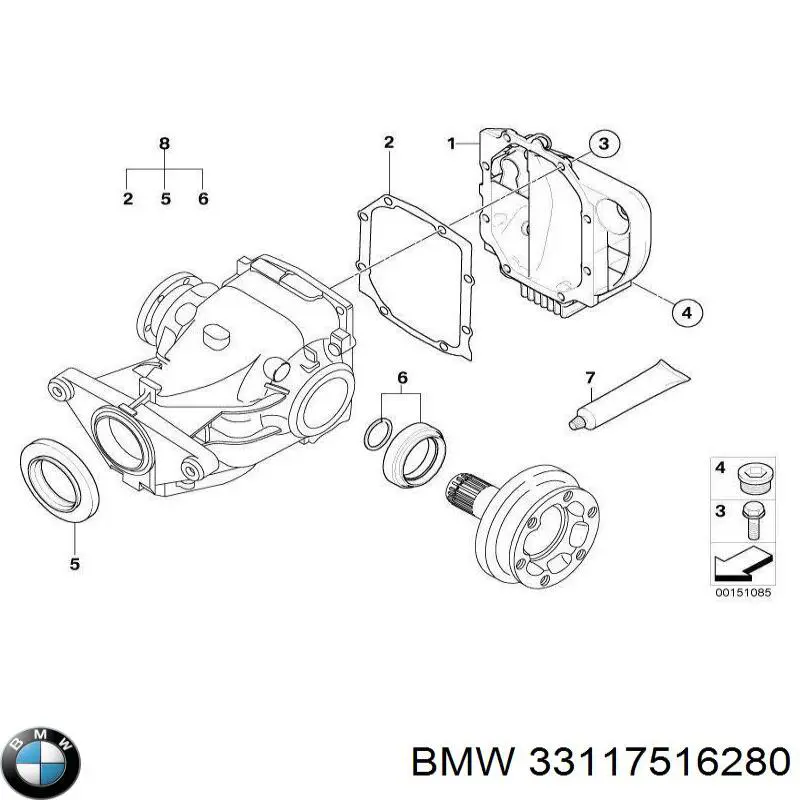 Купити 33117516280 BMW Кришка коробки передач