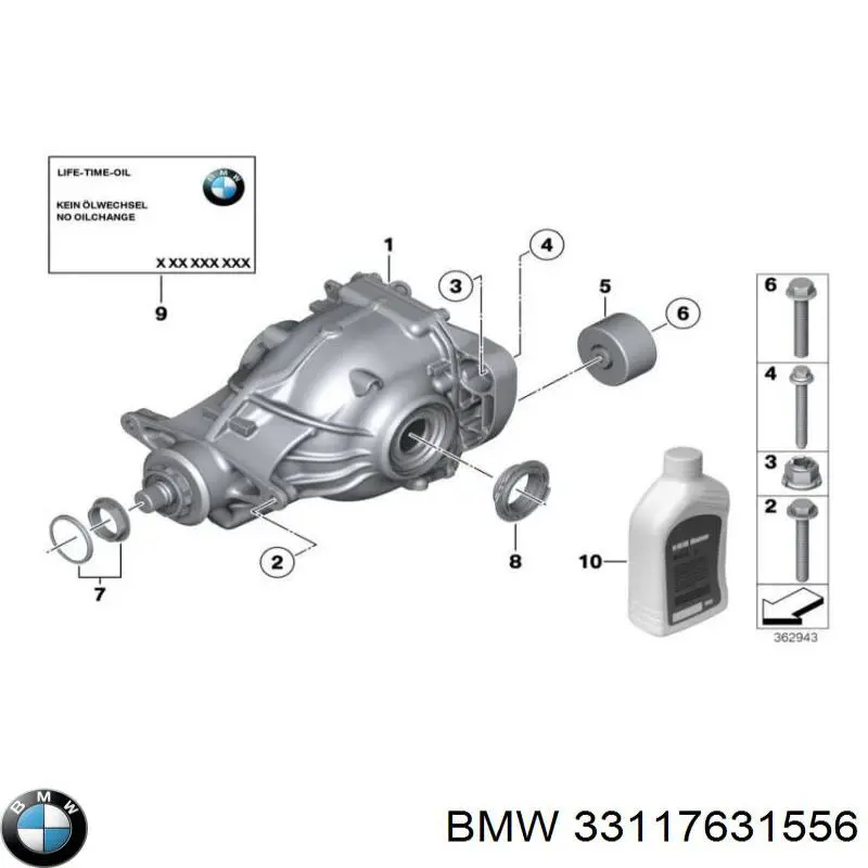 Відбійник заднього моста BMW 33117631556 ціна, від 131.31 USD