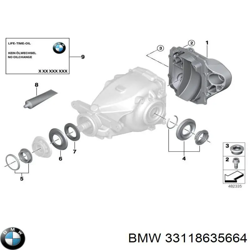 Кришка коробки передач BMW 33118635664 ціна, від 124.16 USD